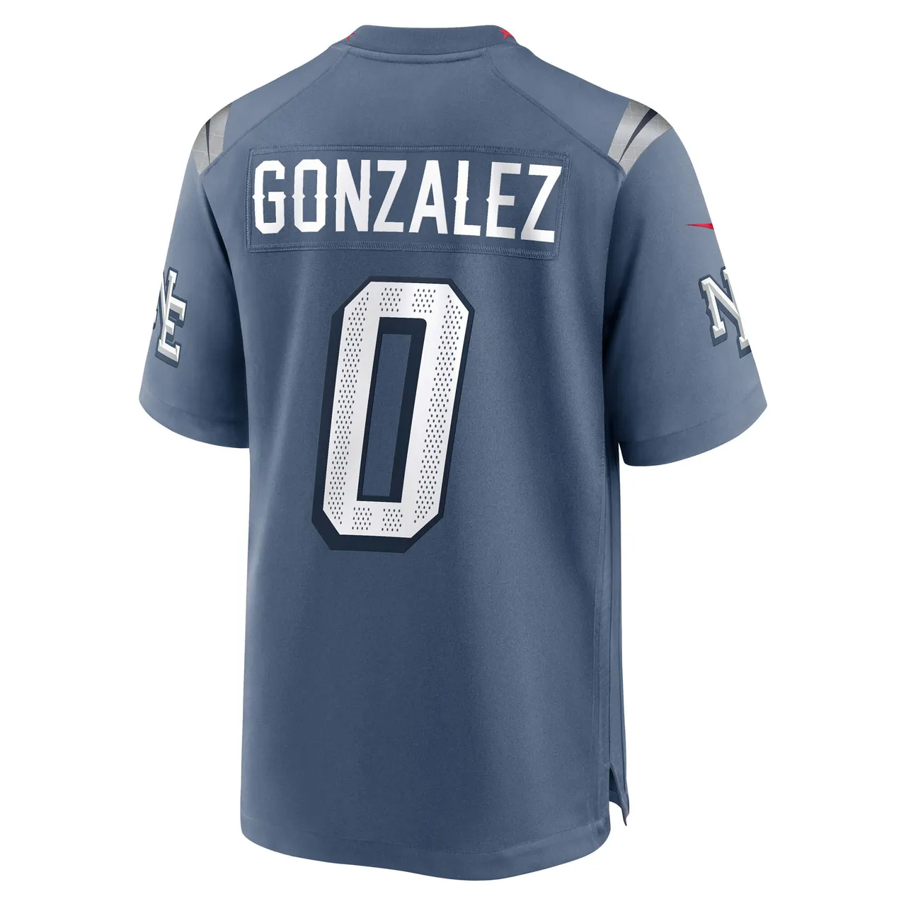 Christian Gonzalez New England Patriots Nike Rivalries Collection Game Jersey - Navy - Christian Gonzalez Mens - Dusty Blue - Image 3