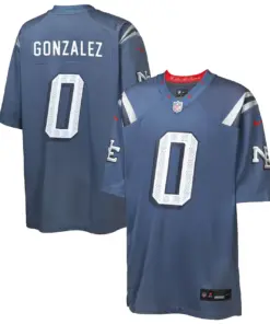 Christian Gonzalez New England Patriots Nike Youth Rivalries Collection Game Jersey - Navy - Christian Gonzalez - Navy