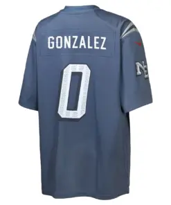 Christian Gonzalez New England Patriots Nike Youth Rivalries Collection Game Jersey - Navy - Christian Gonzalez - Navy - Image 3
