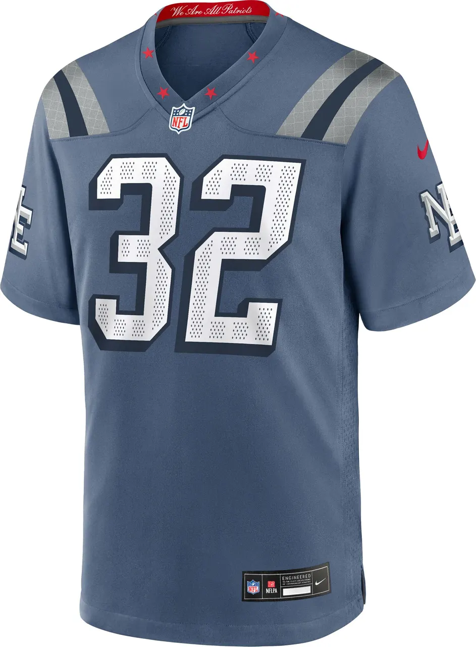 TreVeyon Henderson New England Patriots Nike Rivalries Collection Game Jersey - Navy - TreVeyon Henderson Mens - Blue - Image 2