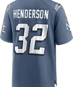 TreVeyon Henderson New England Patriots Nike Rivalries Collection Game Jersey - Navy - TreVeyon Henderson Mens - Blue - Image 3