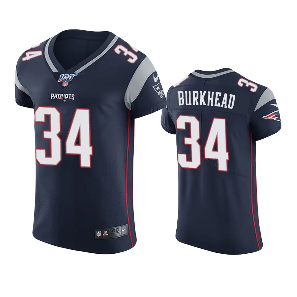 Rex Burkhead New England Patriots Nike 100th Season Vapor Elite Jersey - Navy