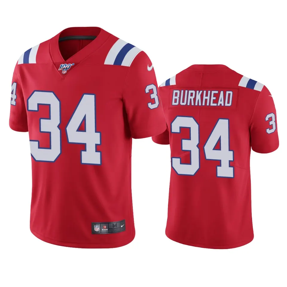 Rex Burkhead New England Patriots Nike 100th Season Vapor Limited Jersey - Red