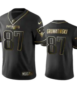Rob Gronkowski New England Patriots Nike 2019 Golden Edition Vapor Untouchable Limited Jersey - Black