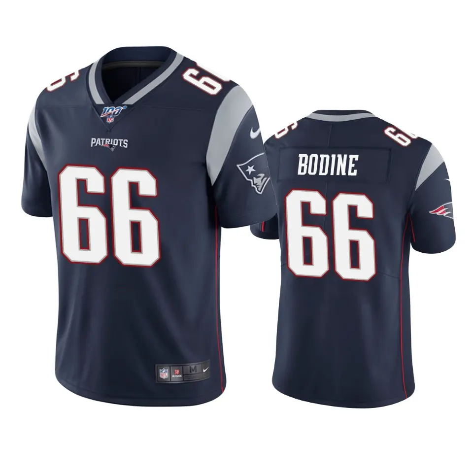 Russell Bodine New England Patriots Nike 100th Season Vapor Limited Jersey - Navy