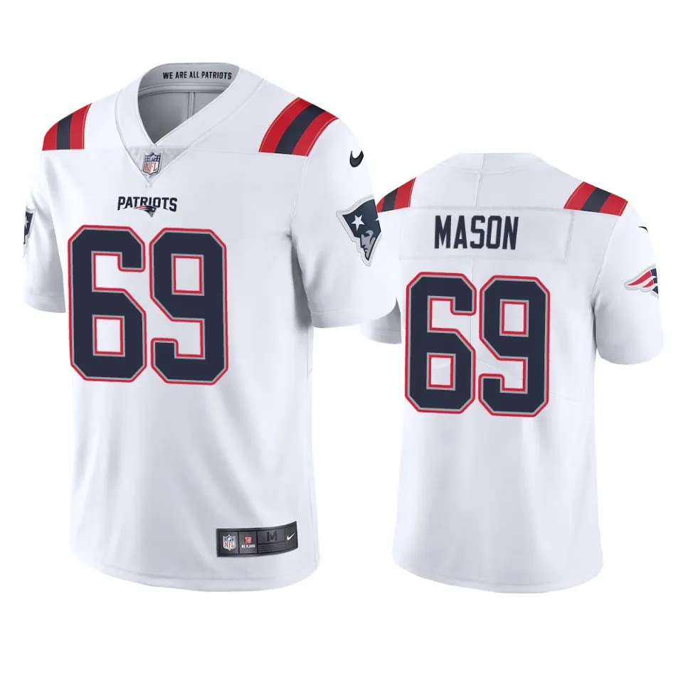 Shaq Mason New England Patriots Nike 2020 Vapor Limited Jersey - White