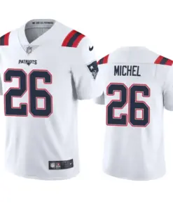 Sony Michel New England Patriots Nike 2020 Vapor Limited Jersey - White