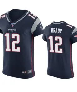 Tom Brady New England Patriots Nike 100th Season Vapor Elite Jersey - Navy