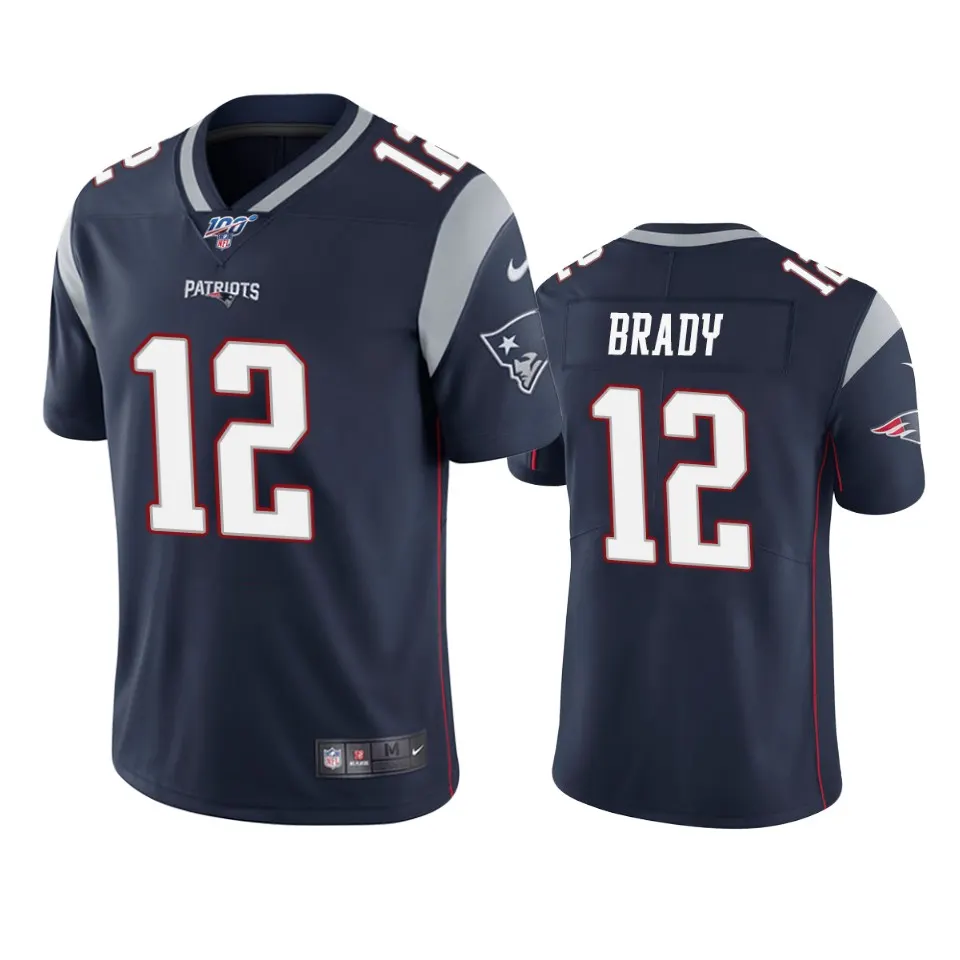 Tom Brady New England Patriots Nike 100th Season Vapor Limited Jersey - Navy