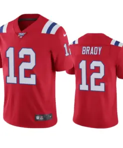 Tom Brady New England Patriots Nike 100th Season Vapor Limited Jersey - Red