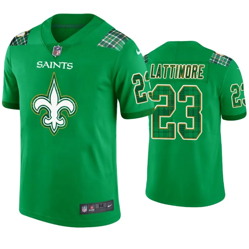 Marshon Lattimore New Orleans Saints Nike St. Patrick's Day Jersey - Kelly Green