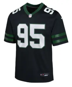Alternative view of Quinnen Williams New York Jets Nike Youth Alternate Game Jersey - Black - Quinnen Williams - Black
