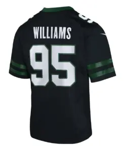 Quinnen Williams New York Jets Nike Youth Alternate Game Jersey - Black - Quinnen Williams - Black - Image 3