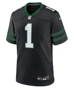Alternative view of Ahmad Sauce Gardner New York Jets Nike Alternate Game Jersey - Black - Mens - Anthracite
