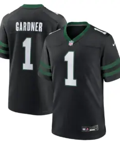 Ahmad Sauce Gardner New York Jets Nike Alternate Game Jersey - Black - Mens - Anthracite