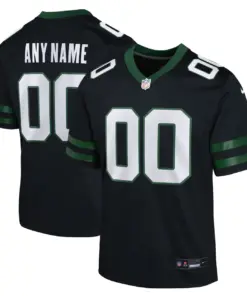 New York Jets Nike Youth Alternate Custom Game Jersey - Black