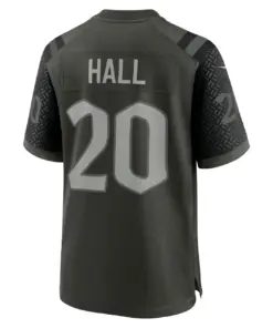Breece Hall New York Jets Nike Rivalries Collection Game Jersey - Black - Breece Hall Mens - Anthracite - Image 3
