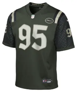Alternative view of Quinnen Williams New York Jets Nike Youth Rivalries Collection Game Jersey - Black - Quinnen Williams - Black