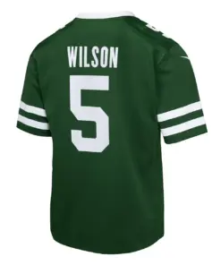 Garrett Wilson New York Jets Nike Youth Home Team Colour Game Jersey - Gotham Green - Garrett Wilson - Kelly Green - Image 3