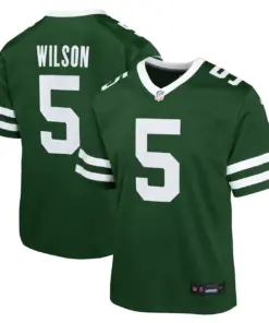 Garrett Wilson New York Jets Nike Youth Home Team Colour Game Jersey - Gotham Green - Garrett Wilson - Kelly Green