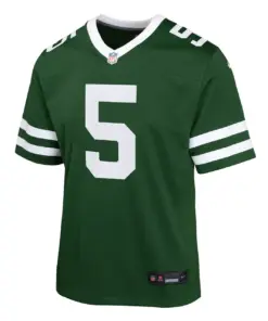 Alternative view of Garrett Wilson New York Jets Nike Youth Home Team Colour Game Jersey - Gotham Green - Garrett Wilson - Kelly Green