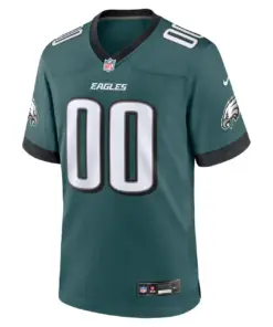 Alternative view of Philadelphia Eagles Nike Home Custom Game Jersey Mens - Midnight Green