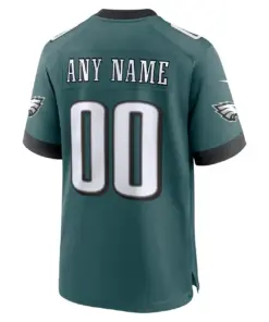 Philadelphia Eagles Nike Home Custom Game Jersey Mens - Midnight Green - Image 3