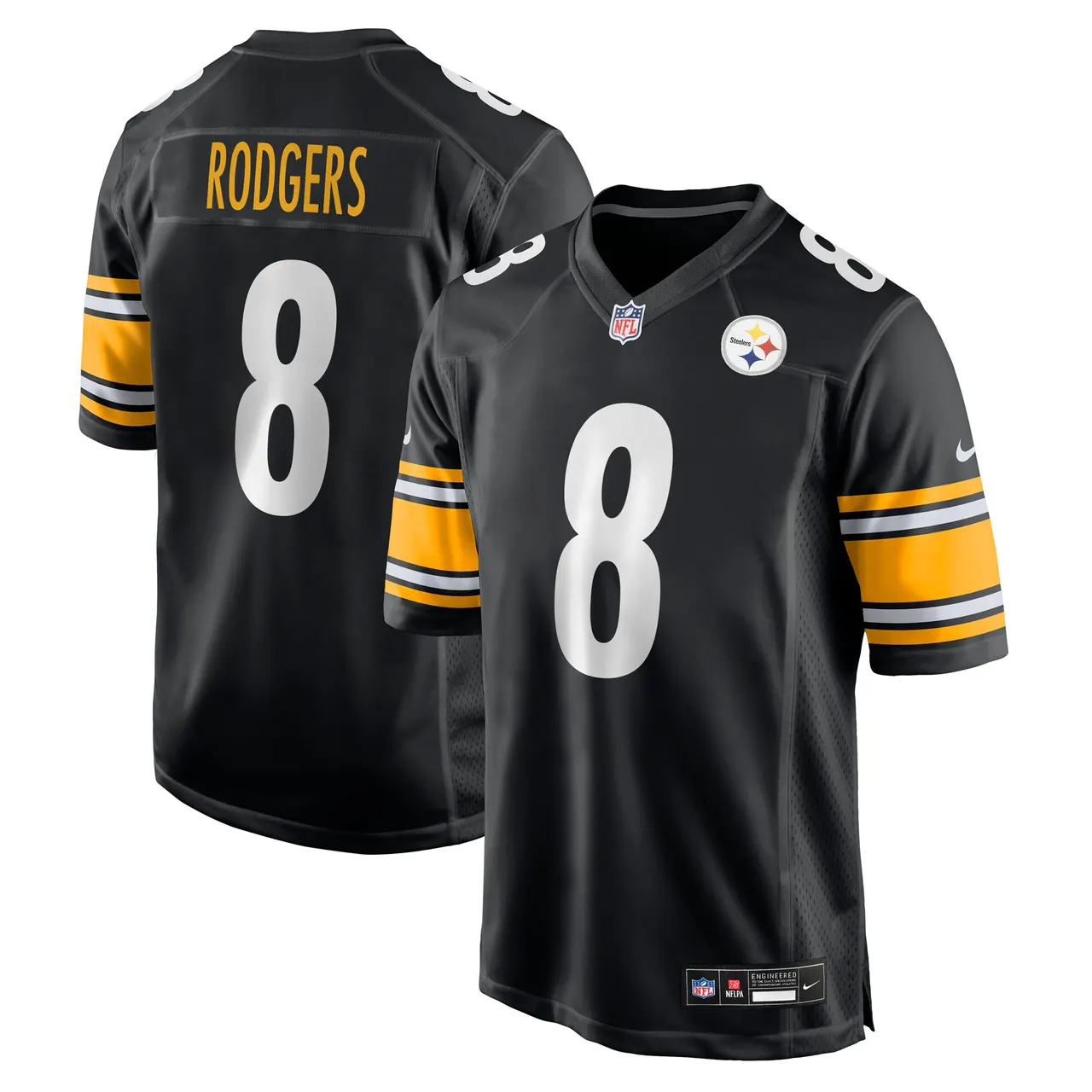 Aaron Rodgers Pittsburgh Steelers Nike Home Game Jersey - Black - Aaron Rodgers Mens - Black