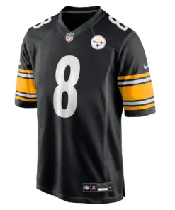 Alternative view of Aaron Rodgers Pittsburgh Steelers Nike Home Game Jersey - Black - Aaron Rodgers Mens - Black