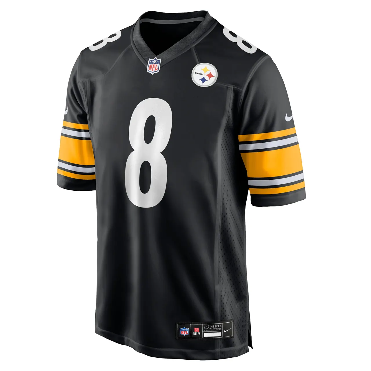 Aaron Rodgers Pittsburgh Steelers Nike Home Game Jersey - Black - Aaron Rodgers Mens - Black - Image 2