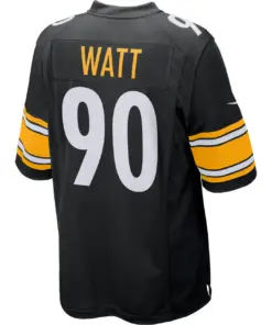 Alternative view of T.J. Watt Pittsburgh Steelers Nike Home Game Jersey - Black