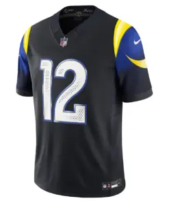 Alternative view of Puka Nacua Los Angeles Rams Nike 2025 Rivalries Collection Limited Jersey - Midnight Blue