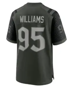 Quinnen Williams New York Jets Nike 2025 Rivalries Collection Game Jersey - Gotham Green - Image 3