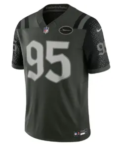 Alternative view of Quinnen Williams New York Jets Nike 2025 Rivalries Collection Limited Jersey - Gotham Green