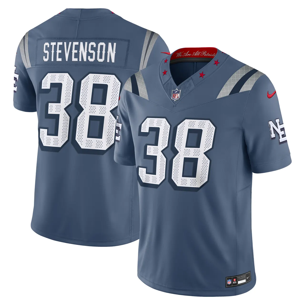 Rhamondre Stevenson New England Patriots Nike 2025 Rivalries Collection Limited Jersey - Storm Blue