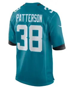Alternative view of Riley Patterson Jacksonville Jaguars Nike Team Game Jersey - Teal