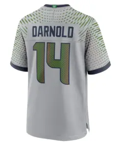 Sam Darnold Seattle Seahawks Nike 2025 Rivalries Collection Game Jersey - Wolf Gray - Image 3