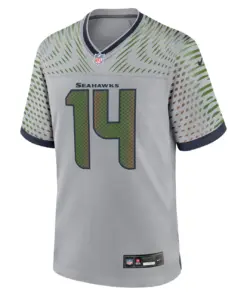Alternative view of Sam Darnold Seattle Seahawks Nike 2025 Rivalries Collection Game Jersey - Wolf Gray