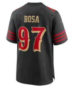 Nick Bosa San Francisco 49ers Nike Rivalries Collection Game Jersey - Black - Nick Bosa Mens - Anthracite - Image 3
