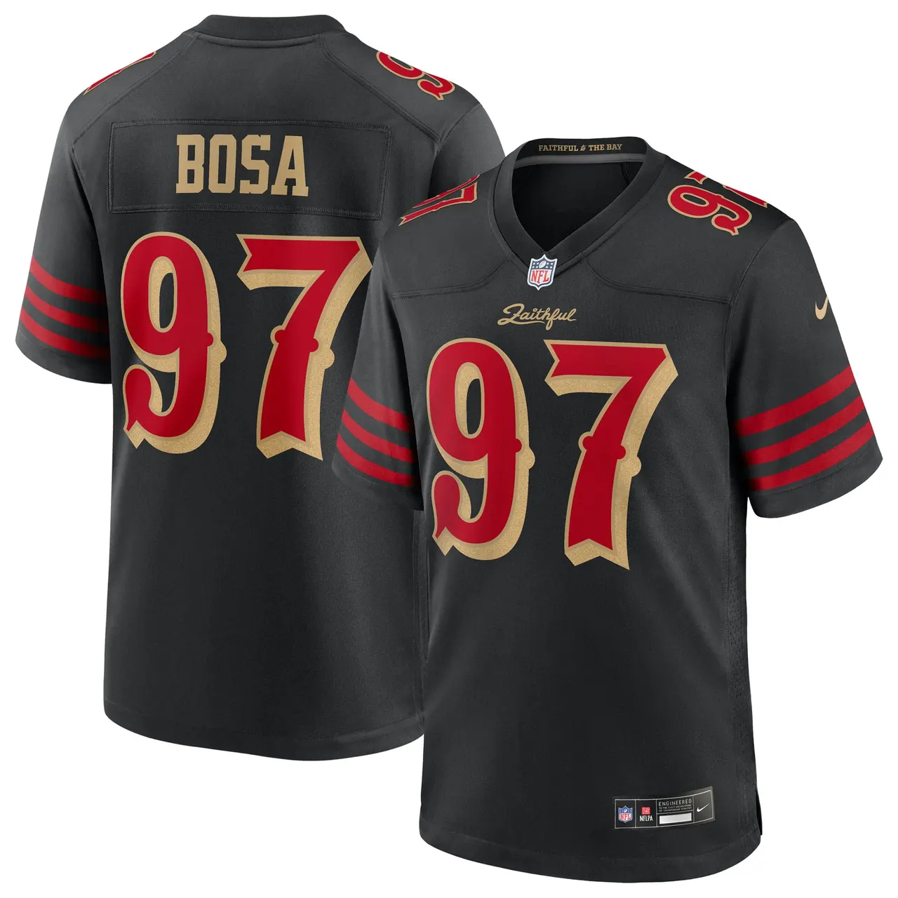 Nick Bosa San Francisco 49ers Nike Rivalries Collection Game Jersey - Black - Nick Bosa Mens - Anthracite