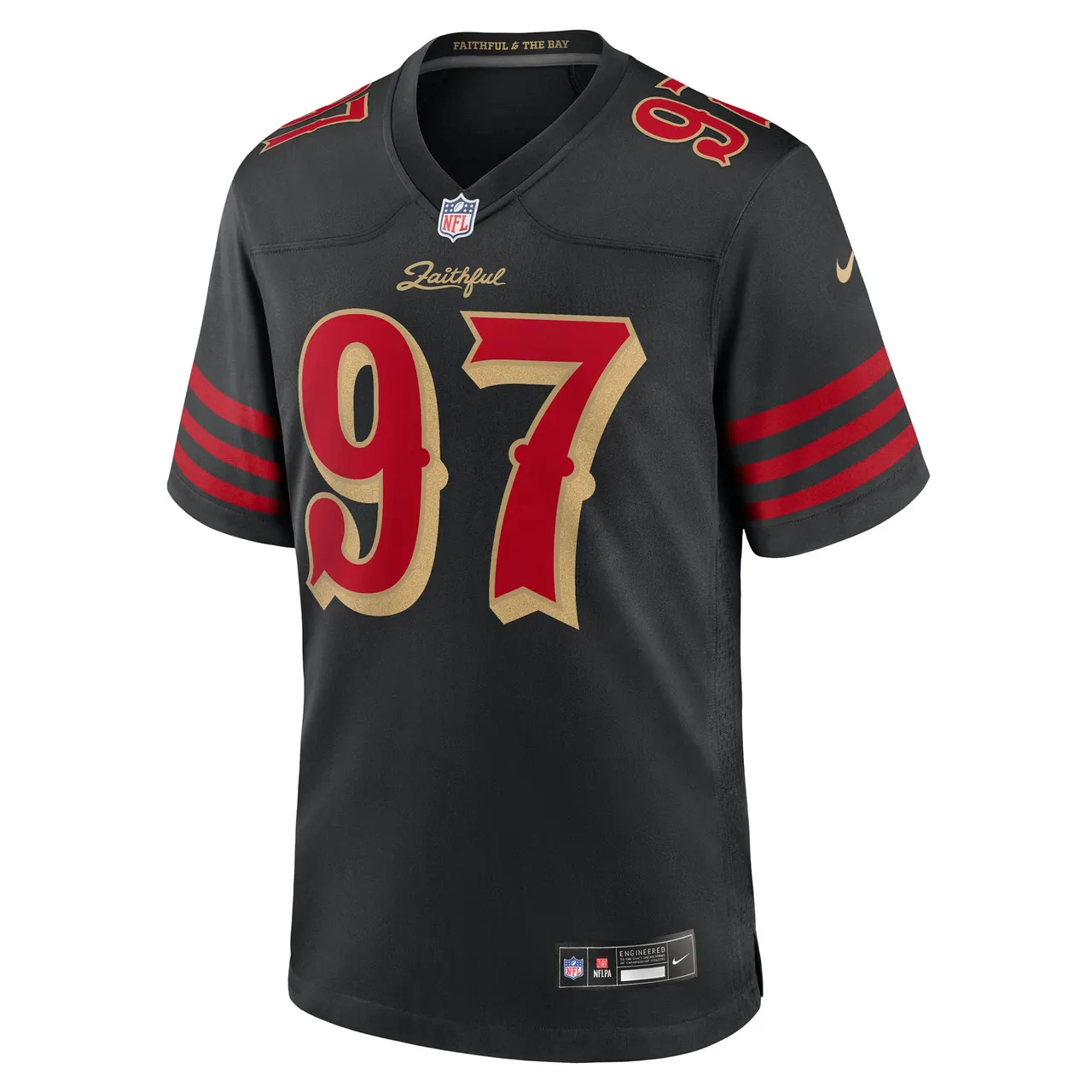 Nick Bosa San Francisco 49ers Nike Rivalries Collection Game Jersey - Black - Nick Bosa Mens - Anthracite - Image 2