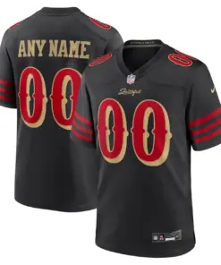 San Francisco 49ers Nike Rivalries Collection Custom Game Jersey Mens - Black