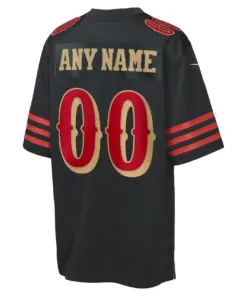 San Francisco 49ers Nike Youth Rivalries Collection Custom Game Jersey - Black - Image 3