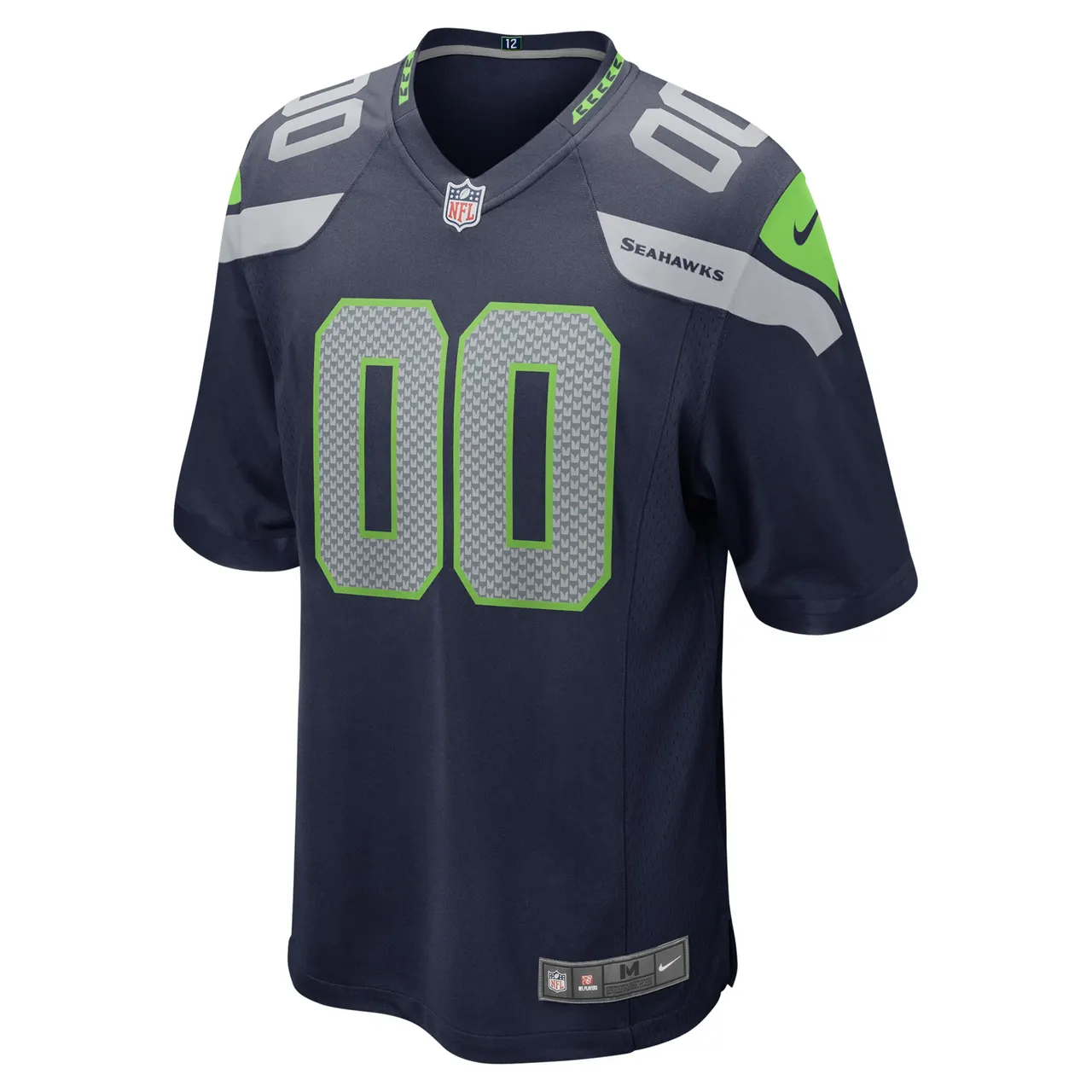 Seattle Seahawks Nike Custom Game Jersey - College Navy - Custom Mens - Navy - Image 2