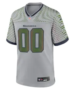 Alternative view of Seattle Seahawks Nike Rivalries Collection Custom Game Jersey Mens - Grey