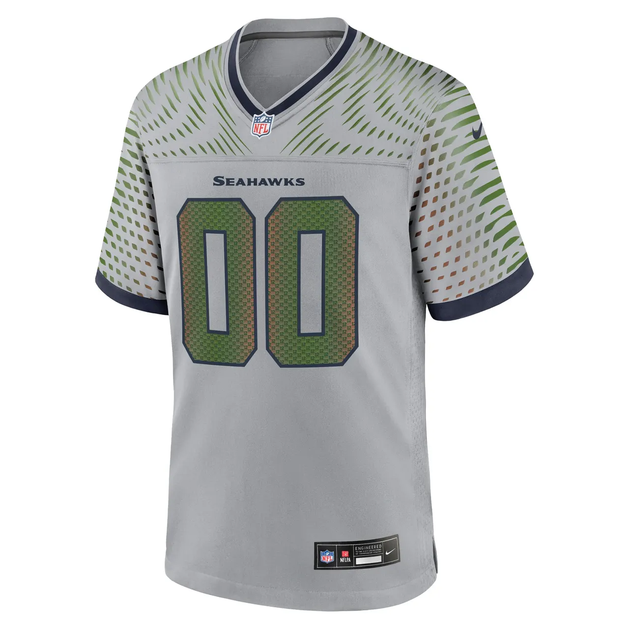 Seattle Seahawks Nike Rivalries Collection Custom Game Jersey Mens - Grey - Image 2