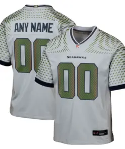 Seattle Seahawks Nike Youth Rivalries Collection Custom Game Jersey - Gray