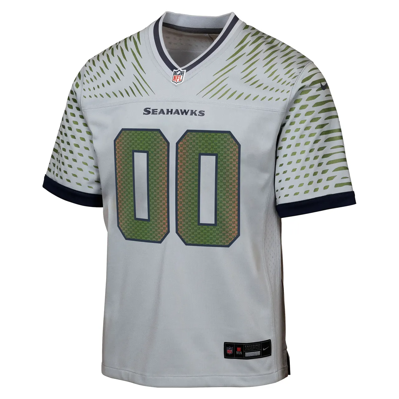 Seattle Seahawks Nike Youth Rivalries Collection Custom Game Jersey - Gray - Image 2