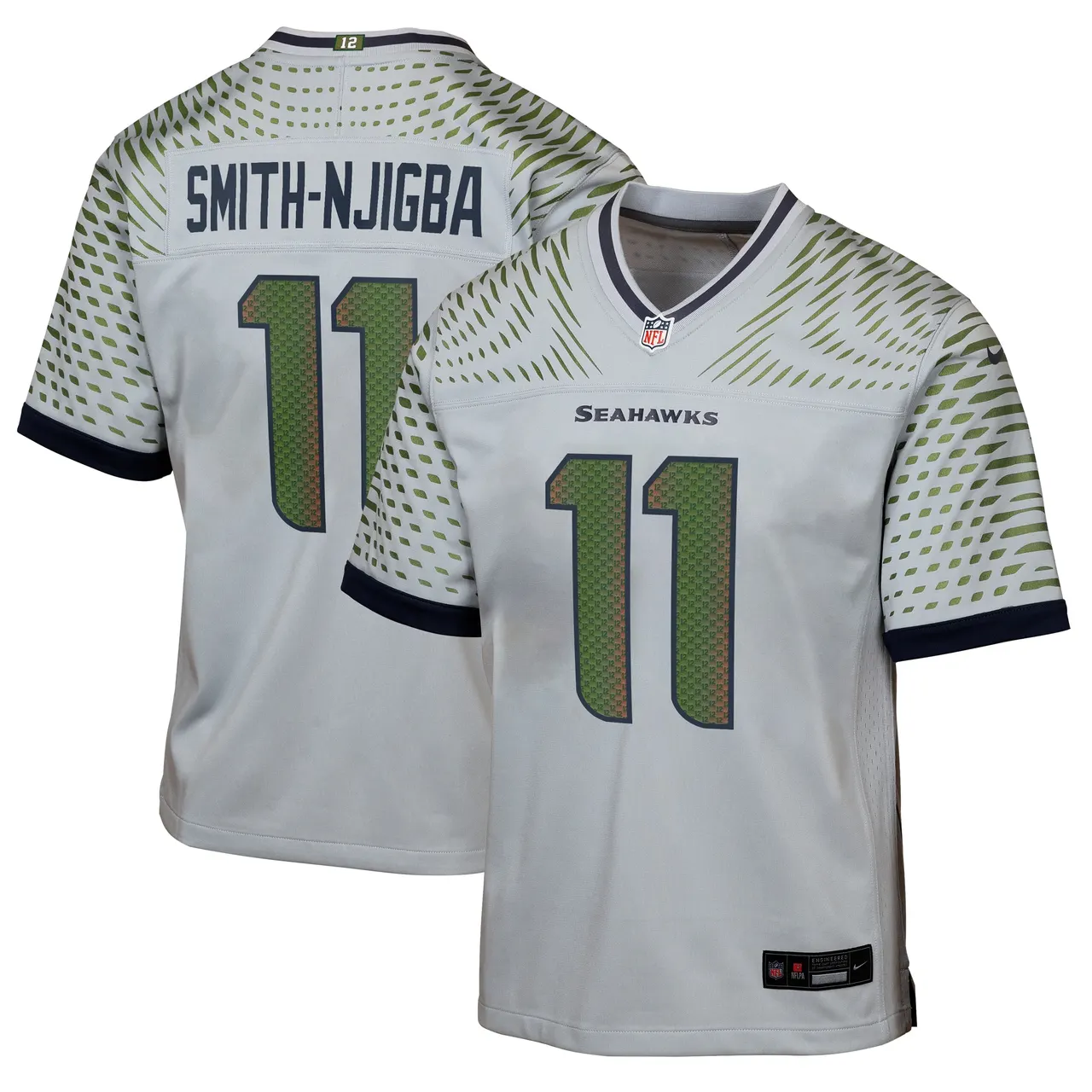 Jaxon Smith-Njigba Seattle Seahawks Nike Youth Rivalries Collection Game Jersey - Grey - Jaxon Smith-Njigba - Grey