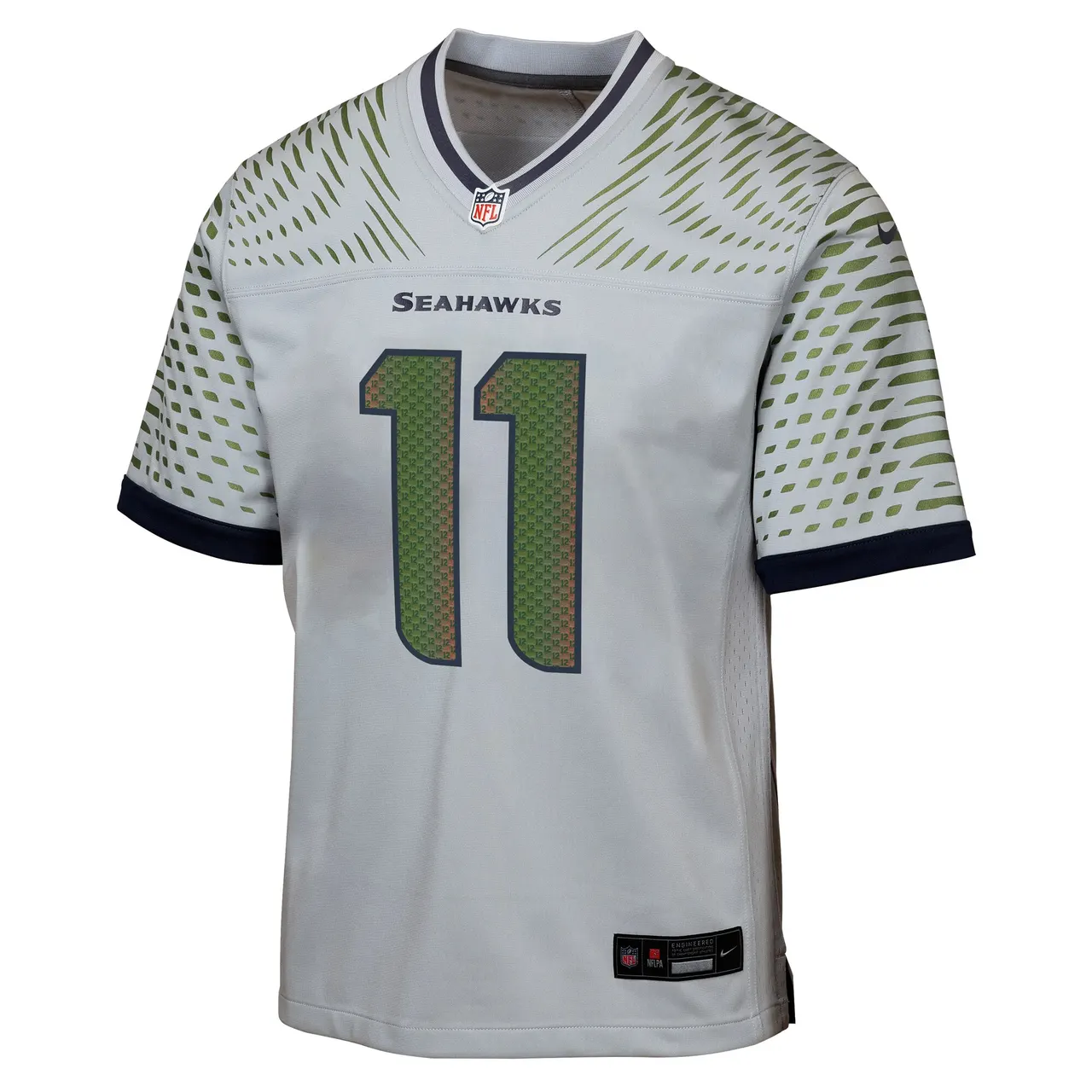 Jaxon Smith-Njigba Seattle Seahawks Nike Youth Rivalries Collection Game Jersey - Grey - Jaxon Smith-Njigba - Grey - Image 2
